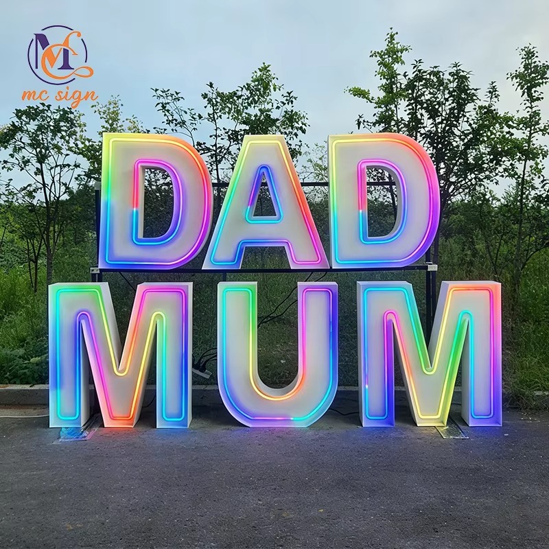 Wedding Party Supply Rentals - Bağımsız LED Tabela 4ft Marquee Harfleri