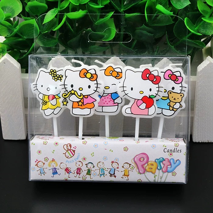 Unity Candle Set - 5 adet/takım Kawaii HelloKitty El Yapımı