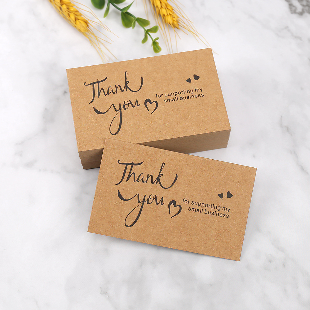 Wedding/Event Supply Store - 50 adet Teşekkür Kartları Kraft Kağıt