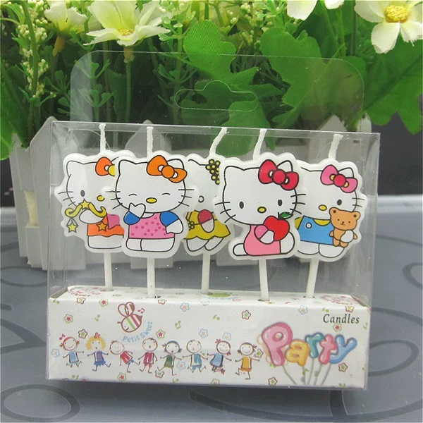 5 adet/takım Kawaii HelloKitty - Unity Candle Set incelemesi ve fiyatı