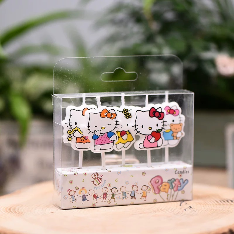 5 adet/takım Kawaii HelloKitty - Unity Candle Set incelemesi ve fiyatı