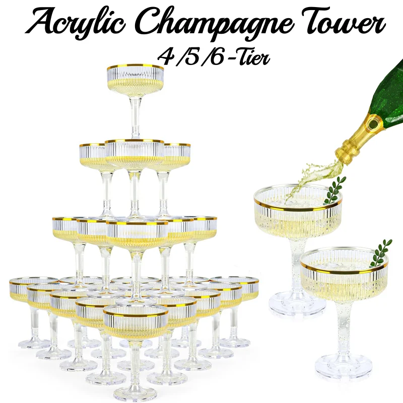 4-6 Katlı Akrilik Şampanya Kul - Champagne Tower Set incelemesi ve fiyatı
