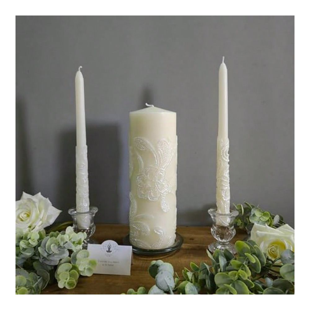 İnç Yüksekliğinde Krem Rengi D - Unity Candle Set incelemesi ve fiyatı