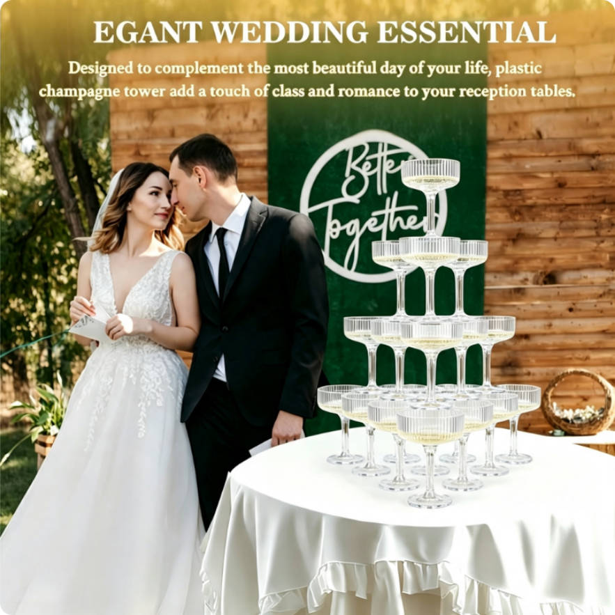 4-6 Katmanlı Plastik Şampanya  - Champagne Tower Set incelemesi ve fiyatı