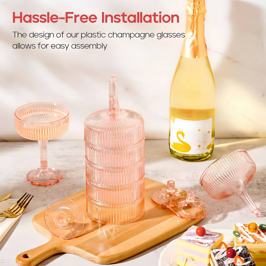 4-6 Katmanlı Plastik Şampanya  - Champagne Tower Set incelemesi ve fiyatı