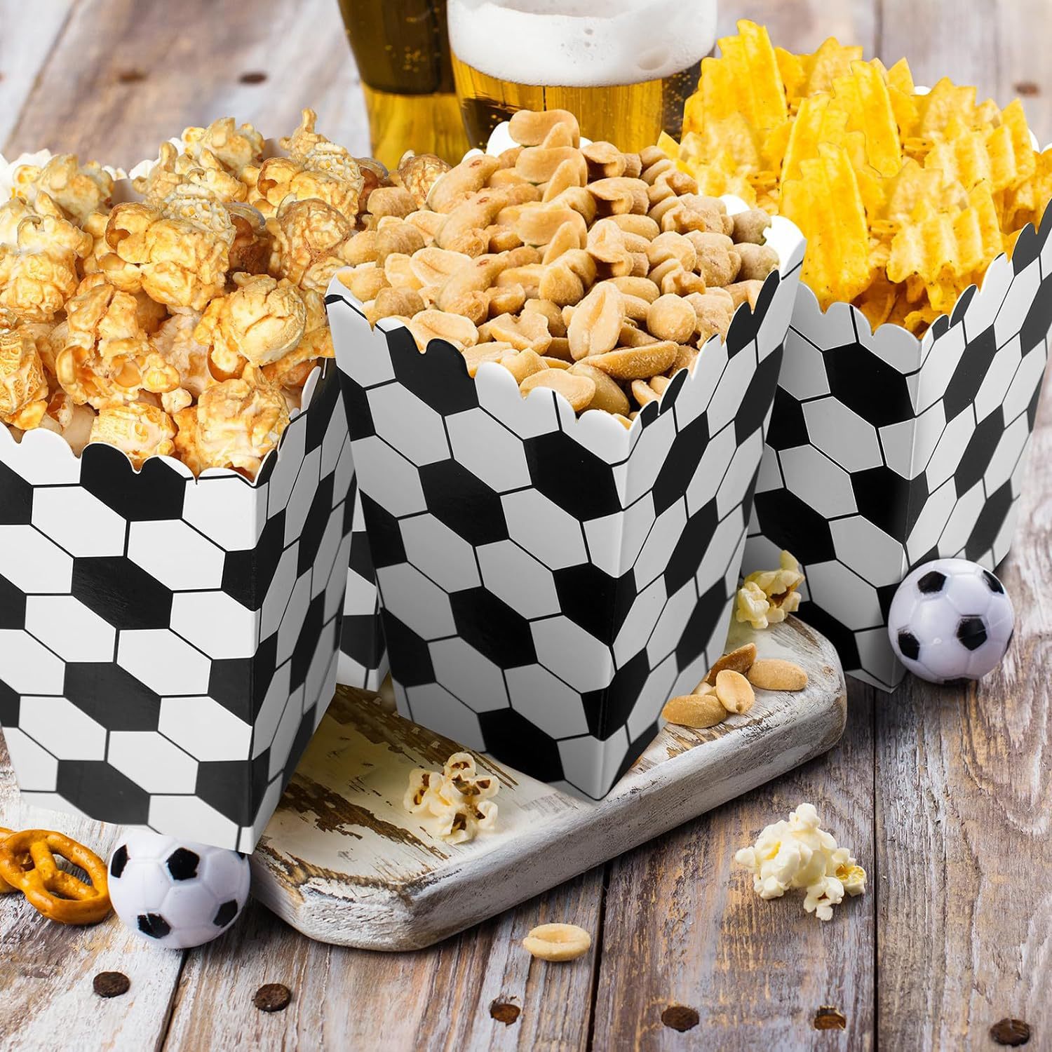 6/18 adet futbol patlamış mısı - Wedding Supply.Box incelemesi ve fiyatı